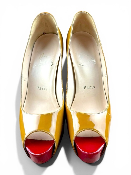Christian Louboutin Shoes - Christian Louboutin Patent Leather Peep Toe Pumps –